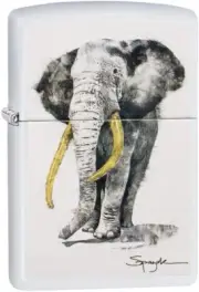 Zippo Spazuk Elephant White Matte 29844