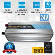 Elinz Pure Sine Wave Power Inverter 3000W/6000W 24V-240V Remote Control AUS Plug