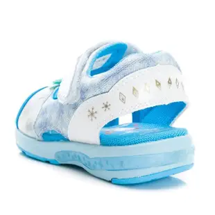 【MOONSTAR 月星】童鞋迪士尼冰雪奇緣電燈涼鞋(藍)