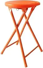 SJIALEN Bath Tub Chair for Elderly Home Fold Safety Lightweight Small Chair Non-Slip Handicapped Plastic Bench Shower Chair(Orange)