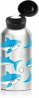 My Family Stainless Steel Kids Drink Bottle - BPA Free, Non-Toxic, Eco-Friendly, Reusable Water Bottle for Toddlers & Preschoolers (400ml) - Shark