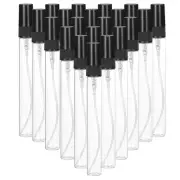20 Pcs 10ml Glass Mini Perfume Sample Bottle Empty Mini Spray Bottle, Black