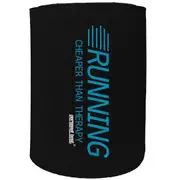Alcohol Stubby Holder - Running Cheaper Than Therapy - Funny Novelty Birthday Gift Joke Beer Can Bottle