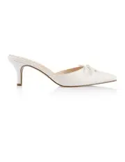 [VERALI] Zeke Point Toe Kitten Heels in White
