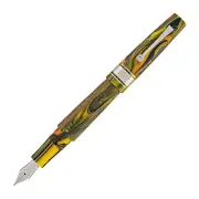 Leonardo Supernova Fountain Pen in Galleria with Silver Trim,Elasttic Extra Fine
