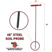 Soil Probe T-Style Handle Irrigation Cultivation Tool Leverage Sharpened Tip