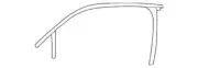 Genuine Volkswagen 1998-2010 Beetle Outer Right Window Channel 1C0-837-432-E-B41