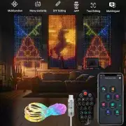 RGB Curtain String Lights Music Sync Text Display Fairy 256 LED App Controlled