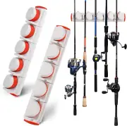 Fishing Rod Holders for Garage, 2 Pack Wall Mounted Vertical/Horizont