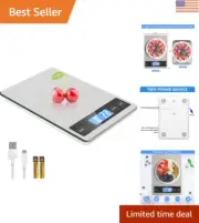 Food Scale,33lb/15kg Rechargeable Digital Kitchen Scale,1g/0.1oz Precise Grad...