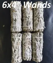 Smudge Sticks Genuine California White Sage 6 x 4" Bulk Bundle Best Price Offer