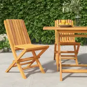 Folding Garden Chairs 2 pcs 47x47x89 cm Solid Wood Teak vidaXL