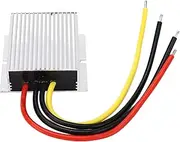 Respicefinem DC Voltage Regulator Aluminum Alloy Housing DC to DC Stabilizer for Automobile 12 24V to 24V 5A High Conversion Rate Multi Protection Aluminium Alloy Shell Wide