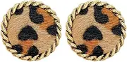 [TENDYCOCO] 1 Pair Girl Earrings Leopard Pattern Ear Charm Women Girl Fashion Earrings