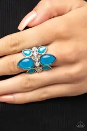 Paparazzi ~ Trio Tinto Blue Beautiful Rhinestone Ring ~ NEW RELEASE 2022