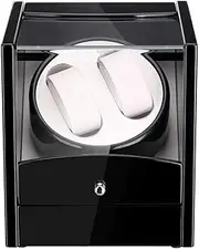 Automatic Table Shaker, Winder Watch Winder for 2 Watches Watch Box Watches Showcase Rectangle Mute Auto Run Silent ? Elegant Design KeYJ