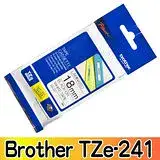 在飛比找遠傳friDay購物精選優惠-Brother TZe-241 護貝標籤帶 18mm 白底黑