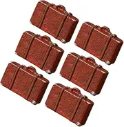 JOINPAYA 6pcs Mini Suitcase Miniature Vintage Suitcase Mini Toy Mini House Accessory Mini Resin Case Mini House Accessories Mini House Ornament