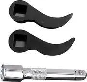3 Pcs Crowbar Adapter-Head Tool,Pry Bar Wrench Adaptor-Head Fits 1/2Inch Drive Ratchets Half Shaft Removal Tool B