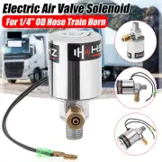 1/4" NPT Electric Air Valve Solenoid For 1/4" OD Hose Train Horn 12V/24V VXA7164