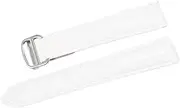 [GGZONE] RHAIYAN Watch Accessories Crocodile Leather Watch Band with Stainless Steel Folding Buckle Compatible with Cartier Tank Solo Series Strap Specific (Color : White, Size : 22MM_Gold Buckle)