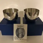 Salisbury The Jefferson Cup Two Pewter Cups 2.5" in Box Fine Metal Artisans