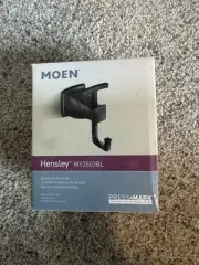 Moen MY3503BL Hensley Double Robe Hook in Matte Black Finish