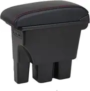 Center Armrest Box Armrest for Suzuki for Jimny Car Armrest Box 2020 2019 2018 2017 Retrofit Parts Storage Box Car Accessories Interior Details(A2 Black Leather)