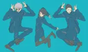 Anime satoru gojo suguru geto school uniform white Playmat Gaming Mat
