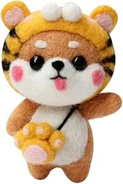 SEWACC Beginner's Needle Felting Kit Boys and Kit Japanese Cartoon Dog Design DIY Plush Toy Set for Boys and Girls