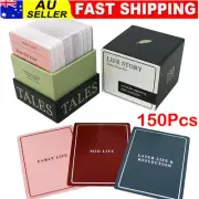 150x Life Story Interview Kit Cards, Tales Life Interview Kit for Family Game