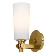 Denmark Gold Opal Matt Glass Wall Light