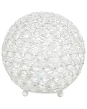 Lalia Home Elipse 8in Crystal Ball Sequin Table Lamp