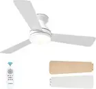 Amico Ceiling Fans with Lights, 42 inch Low Profile Ceiling Fan with Light and R