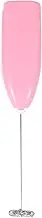 YBVABE Milk Frother Handheld for Perfect Coffee Lattes&Cappuccinos, Portable Stainless Steel Whisk Drink Mixer Foamer for Frappe Hot Chocolate,Creamer Gift-Ready for Coffee Enthusiasts (Pink)