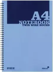 A4 TWIN WIRE NOTEBOOK - BLUE, PRODUCT RANGE POLY NOTEBOOK, FOR SILVINE