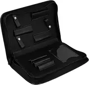 VALICLUD Hair Cut Scissors Bag Premium Leather Styling Tools Pouch Hair Salon Cutter Pouch Compact Storage Bag
