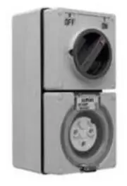 Clipsal 56-SERIES INDUSTRIAL SWITCHED SOCKET 250V 3-Round Pins GREY- 20A Or 32A