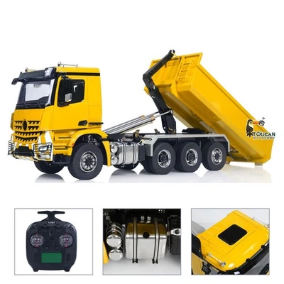 Metal 8x8 1/14 RC Hydraulic Roll Off Full Dumper Truck Remote Control Dump Cars