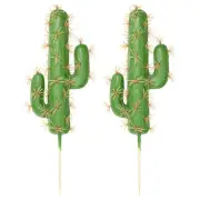 2Pcs 11"x4" Faux Cactus Artificial Succulents Plants Unpotted Cactus Decor