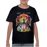 Dean Russo Dog is Love Labrador Retriever Youth T-shirt Happy Pet Kids