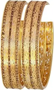 [JD'Z COLLECTION] Indian Bridal Wedding Bracelet Bangle Set Jewelry Gold Plated Jewelry Cubic Zirconia,CZ Bangles Set Traditional Bollywood Bangles