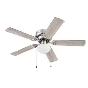 Alvina Traditional 44 Inch Ceiling Fan with Light, LED Flush Mount Ceiling Fa...