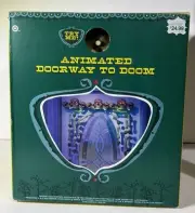 Gemmy Halloween Animated DOORWAY TO DOOM Skeleton Skull Light Howl Rattle *NEW*