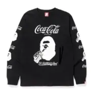 A Bathing Ape Coca Cola Long Sleeve Tee - Black - Size Medium - Authentic