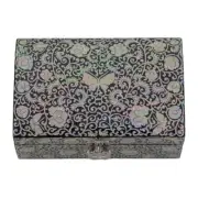 Mother of Pearl Box - Handmade Trinket Box Mother's day Black-Butterfly
