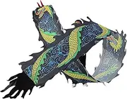 Ribbon Streamer 3D Colorful Dragon Silk Flowy Spinning & Shaking Poi for Ribbon Toy for Children Kids Beginner Outdoor Park