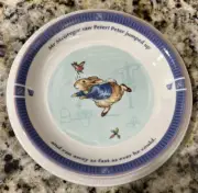 WEDGWOOD PETER RABBIT CHILD DISH 6”PLATE pottery Blue Band 2001 New Mr. McGregor