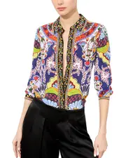 Alice and Olivia Willa Silk Blouse