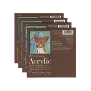 Strathmore 400 Series Acrylic Pads 6 in. x 6 in. 4/Pack (PK4-430-6-1) 92632-PK4